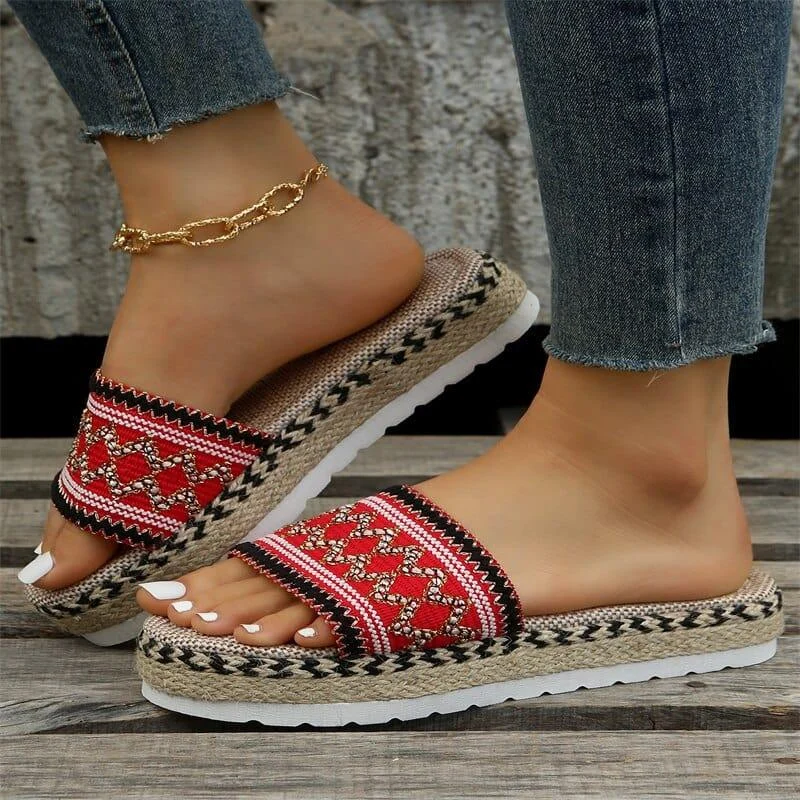 Boho Espadrille Platform Sandals - Glova