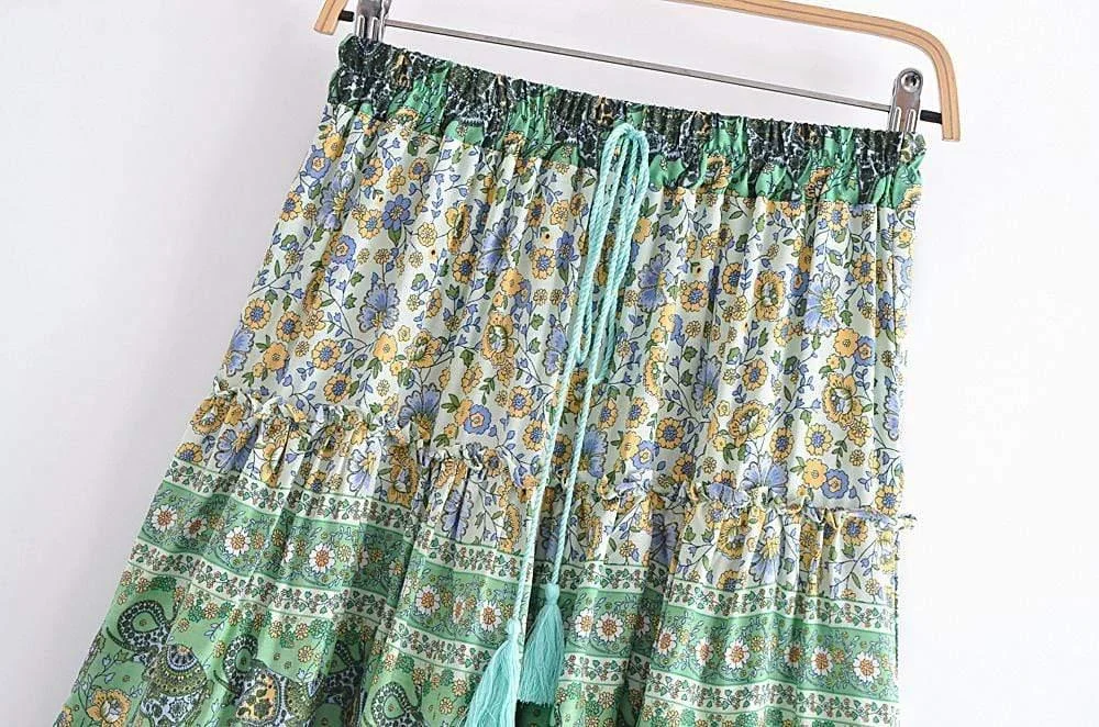 Boho Floral Mini Skirt - Glova