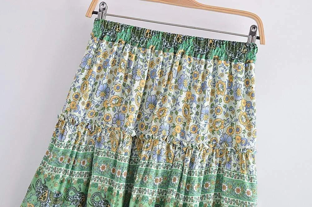 Boho Floral Mini Skirt - Glova