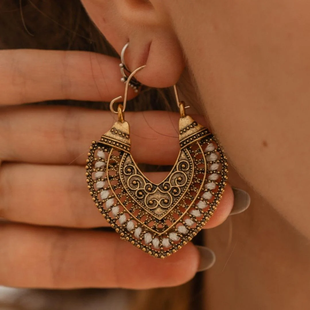 Boho Heart Drop Earrings - Glova