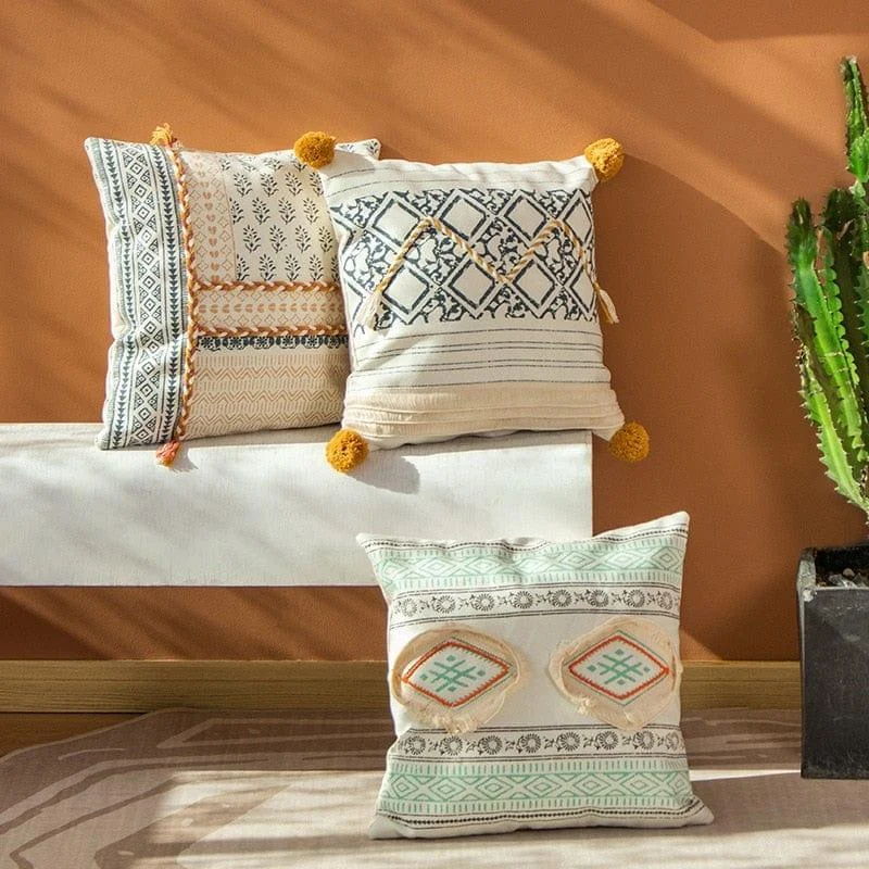 Boho Pattern Print Cushion Covers - Glova