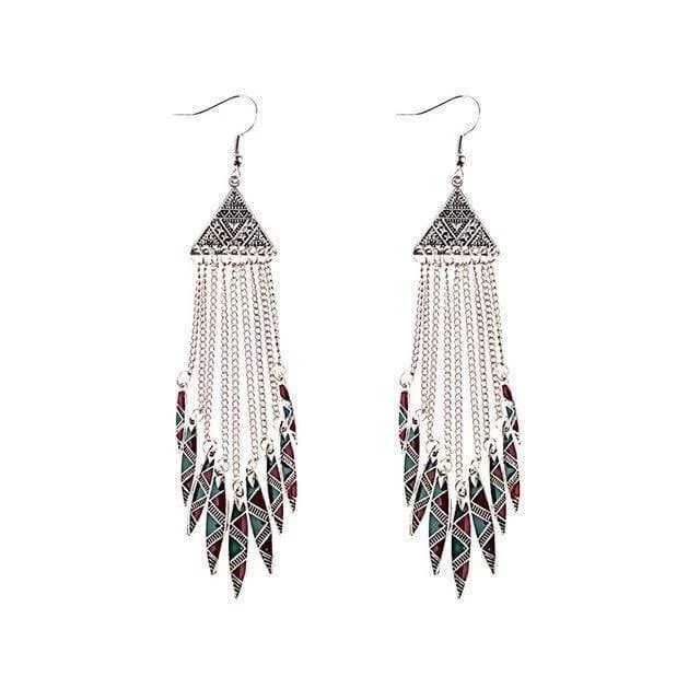 Boho Tassel Chain Earrings - Glova