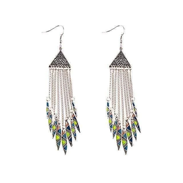 Boho Tassel Chain Earrings - Glova