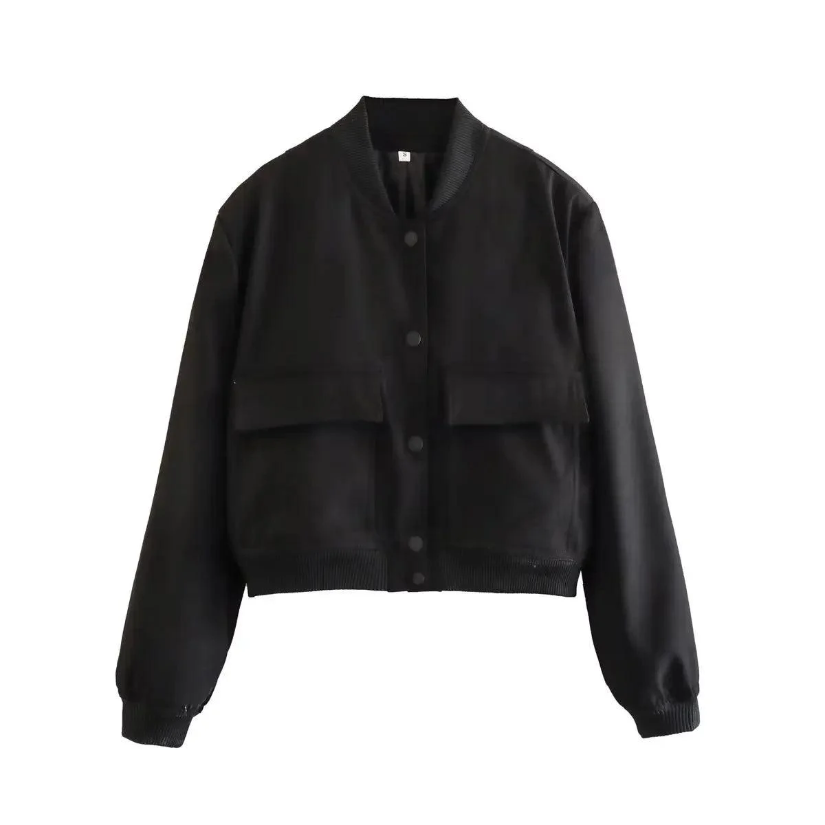 Bomber Jackets Long Sleeve with Pockets Outerwear - Glova