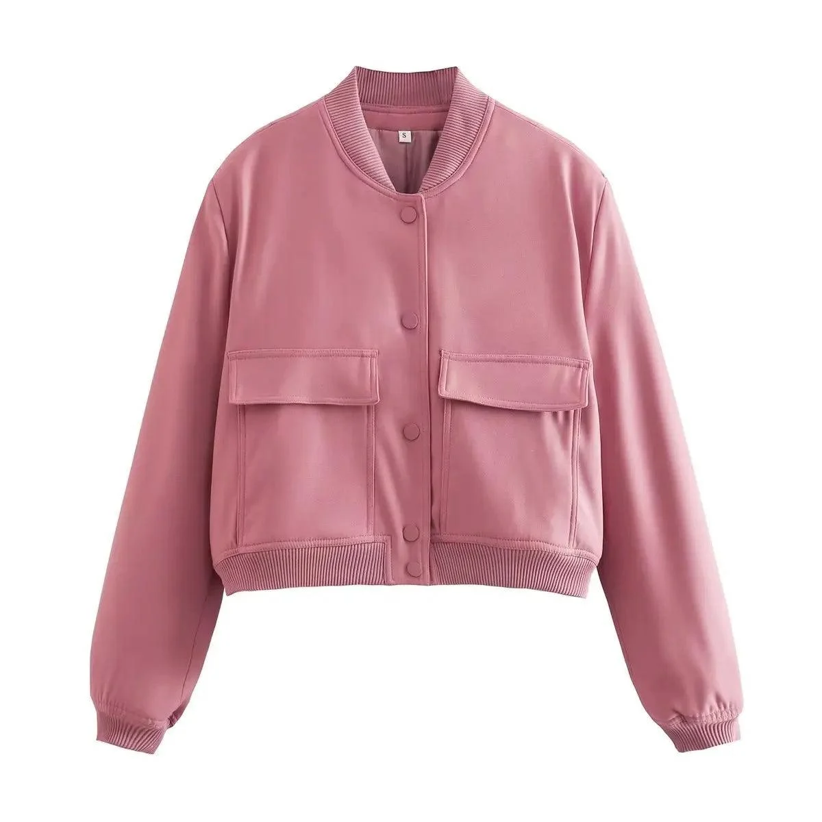 Bomber Jackets Long Sleeve with Pockets Outerwear - Glova