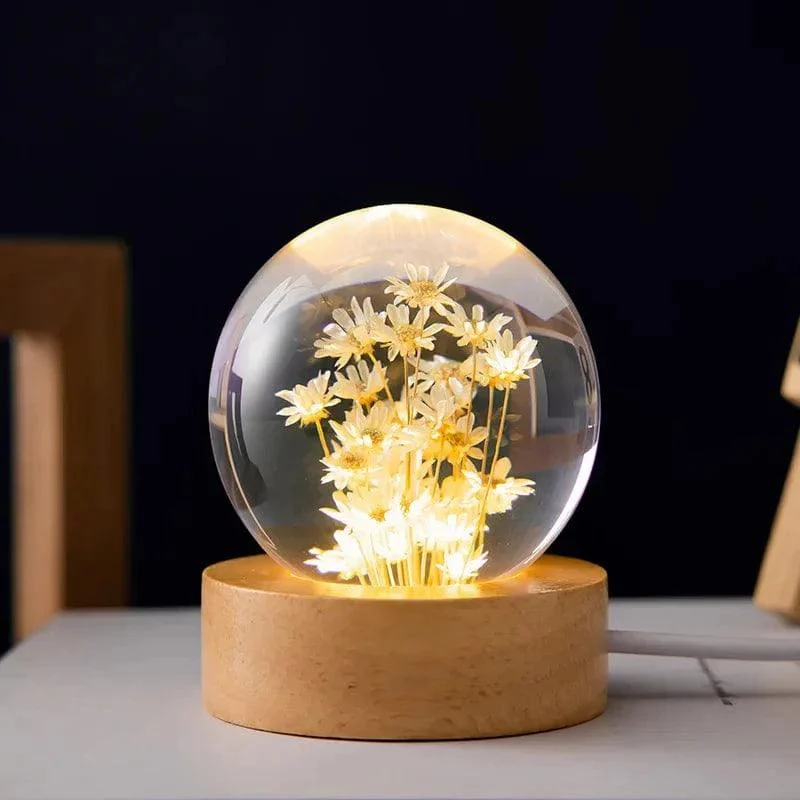 Botanical Bloom Sphere Night Light - Glova