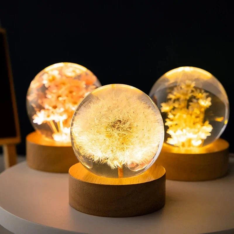 Botanical Bloom Sphere Night Light - Glova