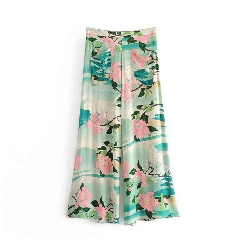 Briar Boho Floral Long Pants - Glova