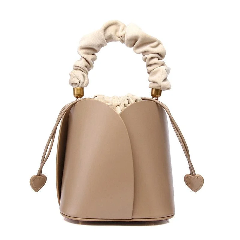 Brisa Ruched Handle Bucket Tote - Glova