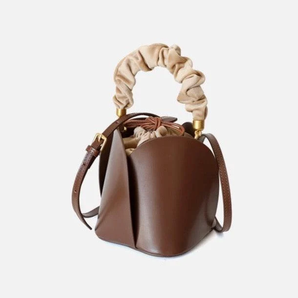 Brisa Ruched Handle Bucket Tote - Glova