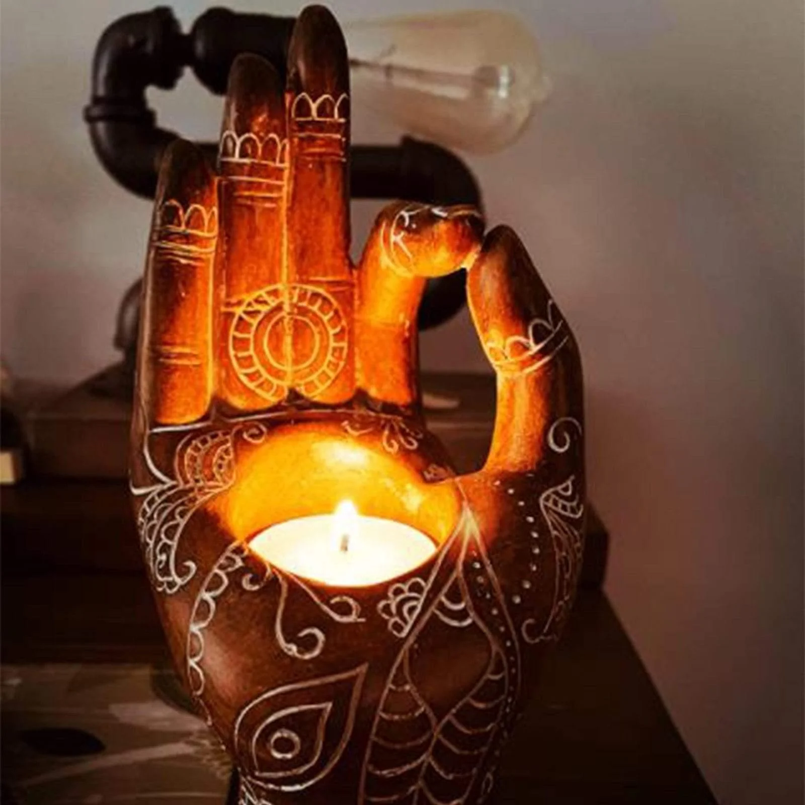 Buddha's Hand Shaped Candle Holder - Glova