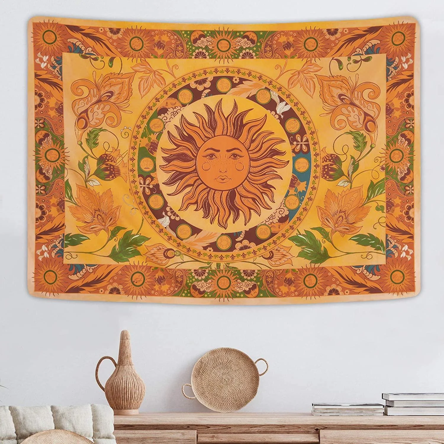 Burning Sun Wall Tapestry - Glova