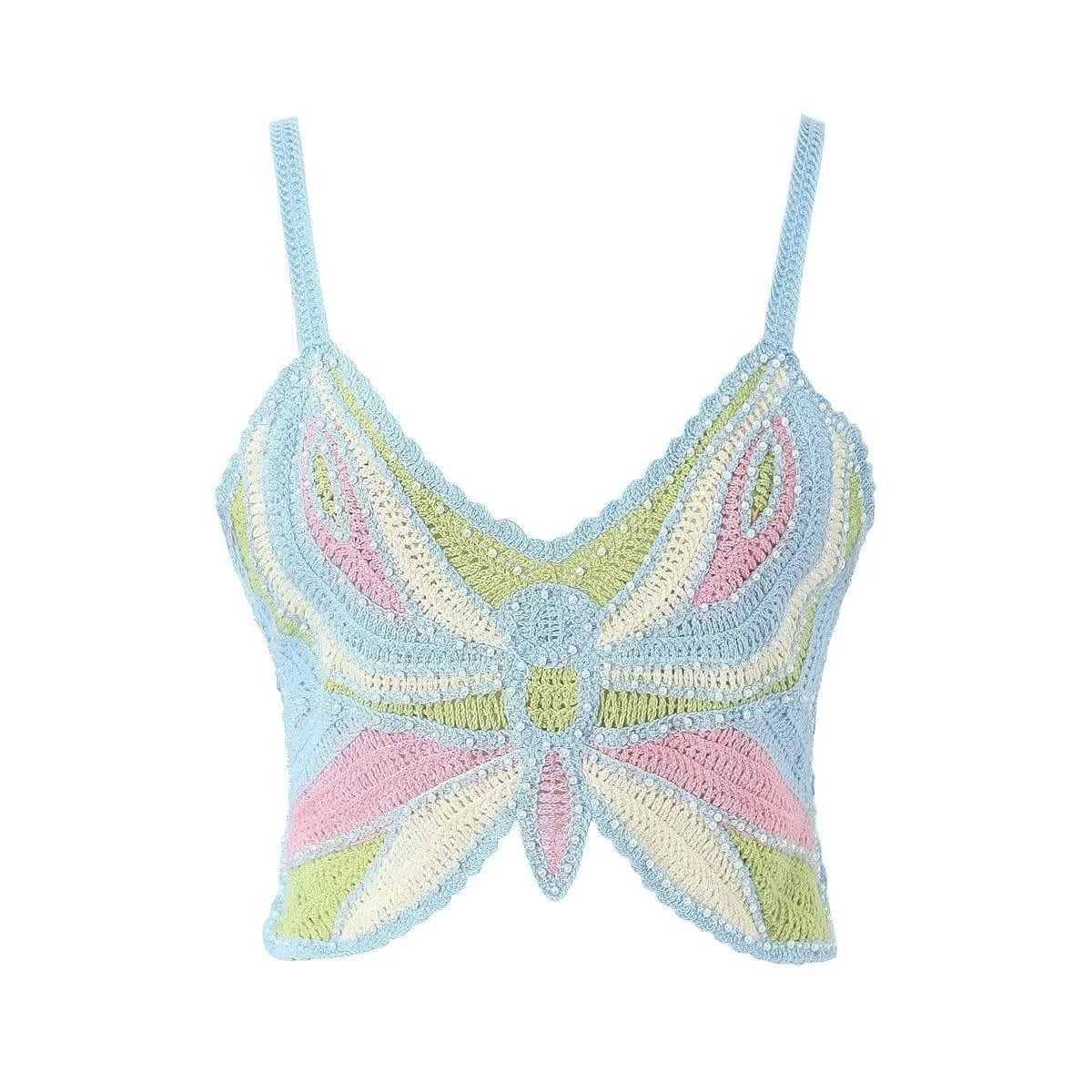 Butterfly Crochet Crop Top - Glova