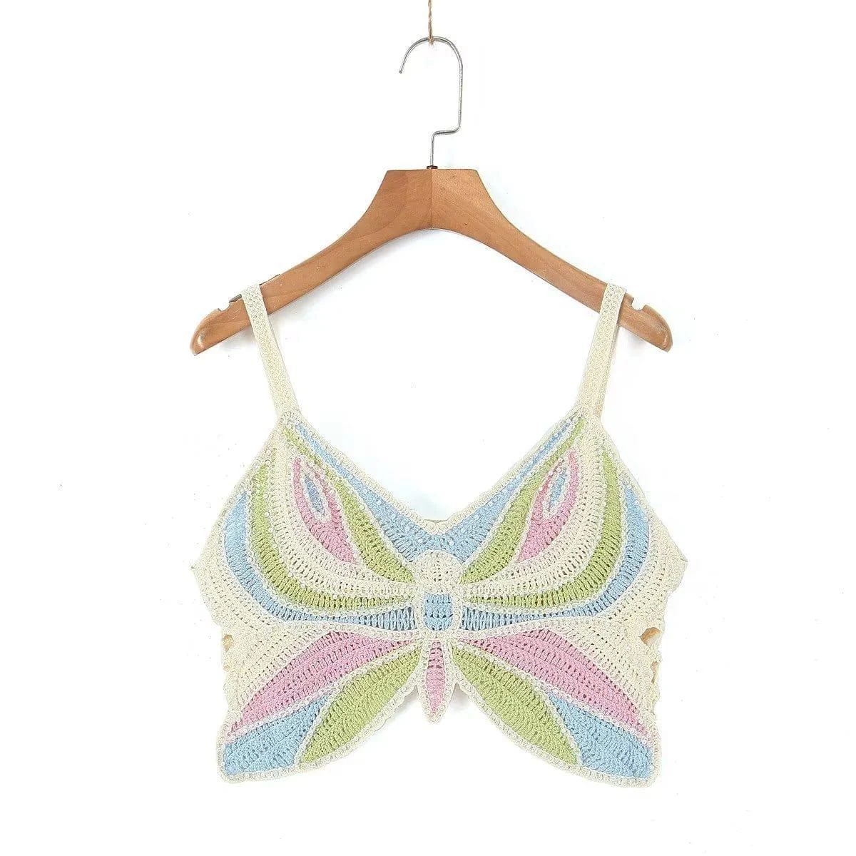 Butterfly Crochet Crop Top - Glova