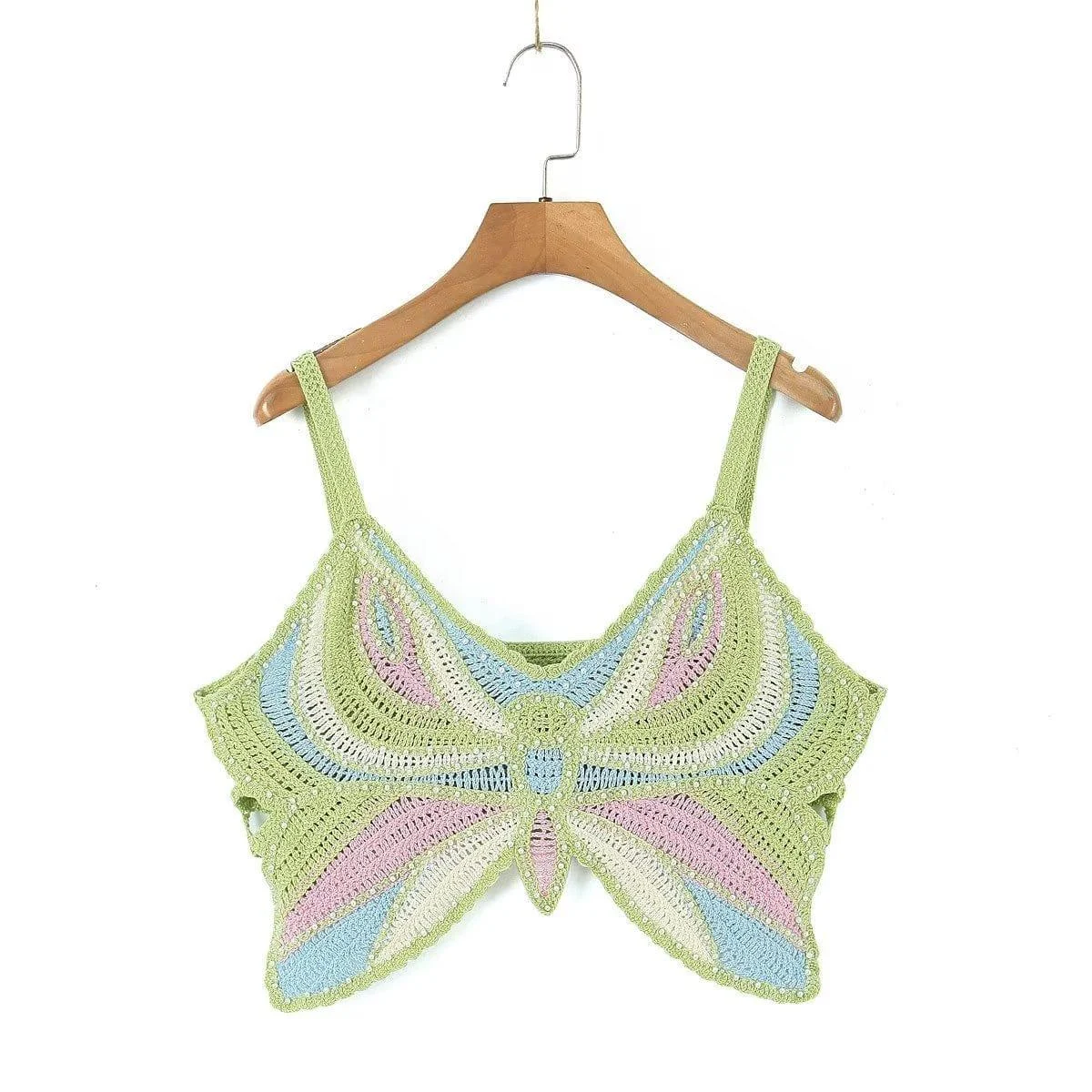 Butterfly Crochet Crop Top - Glova