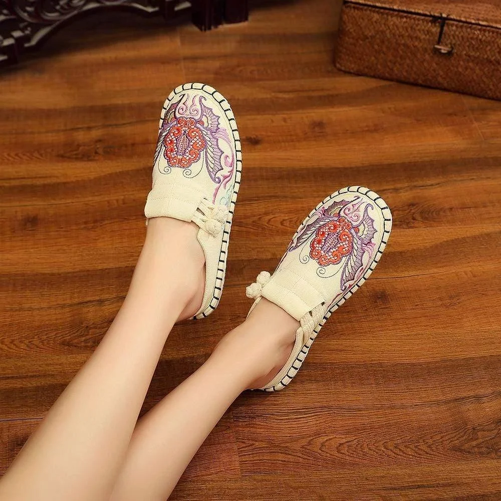 Butterfly Embroidered Espadrilles - Glova