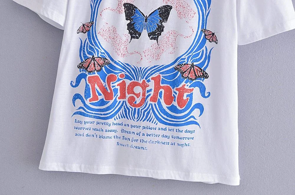 Butterfly Graphic Vintage T-shirt - Glova