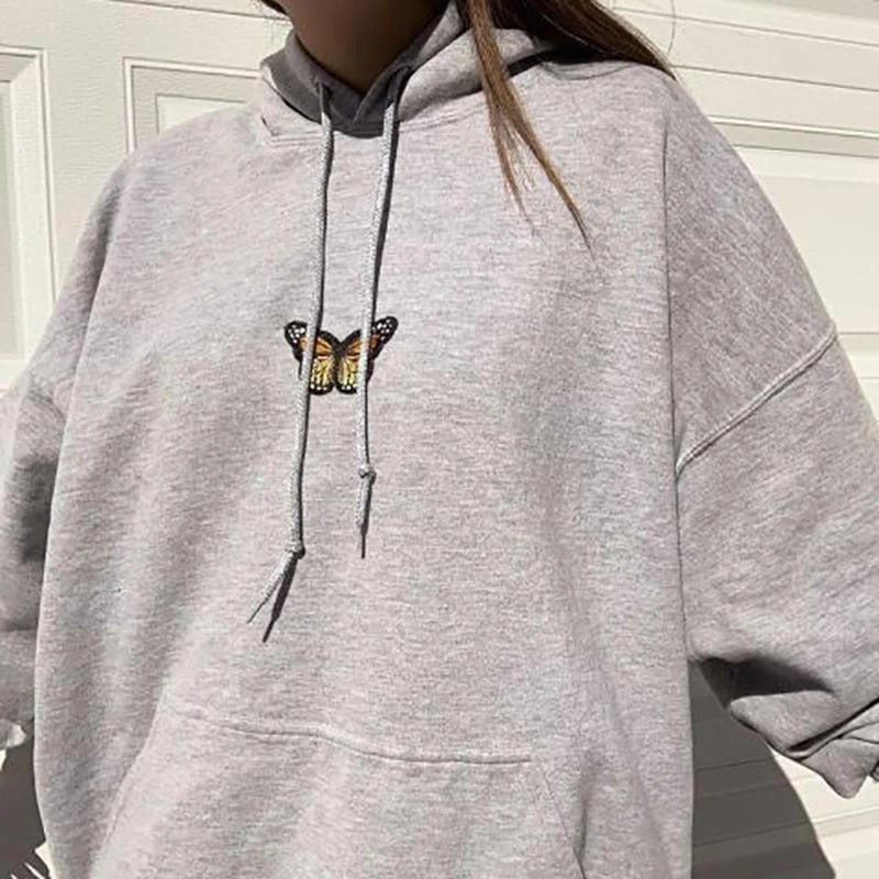 Butterfly Print Hoodie - Glova