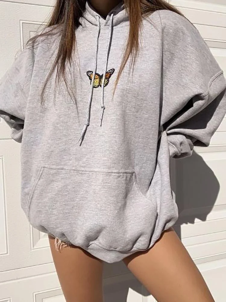 Butterfly Print Hoodie - Glova