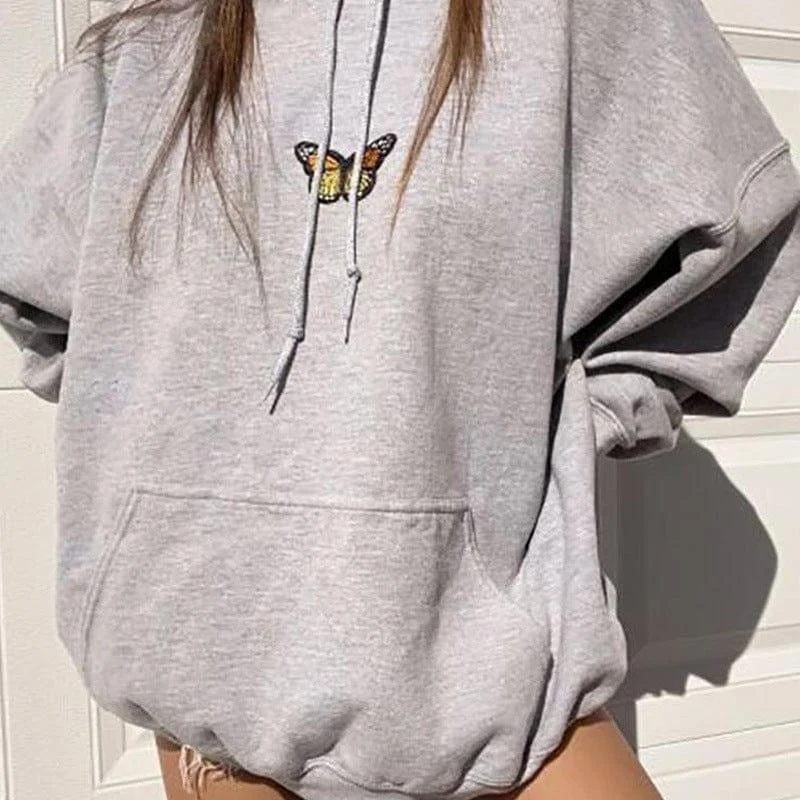 Butterfly Print Hoodie - Glova