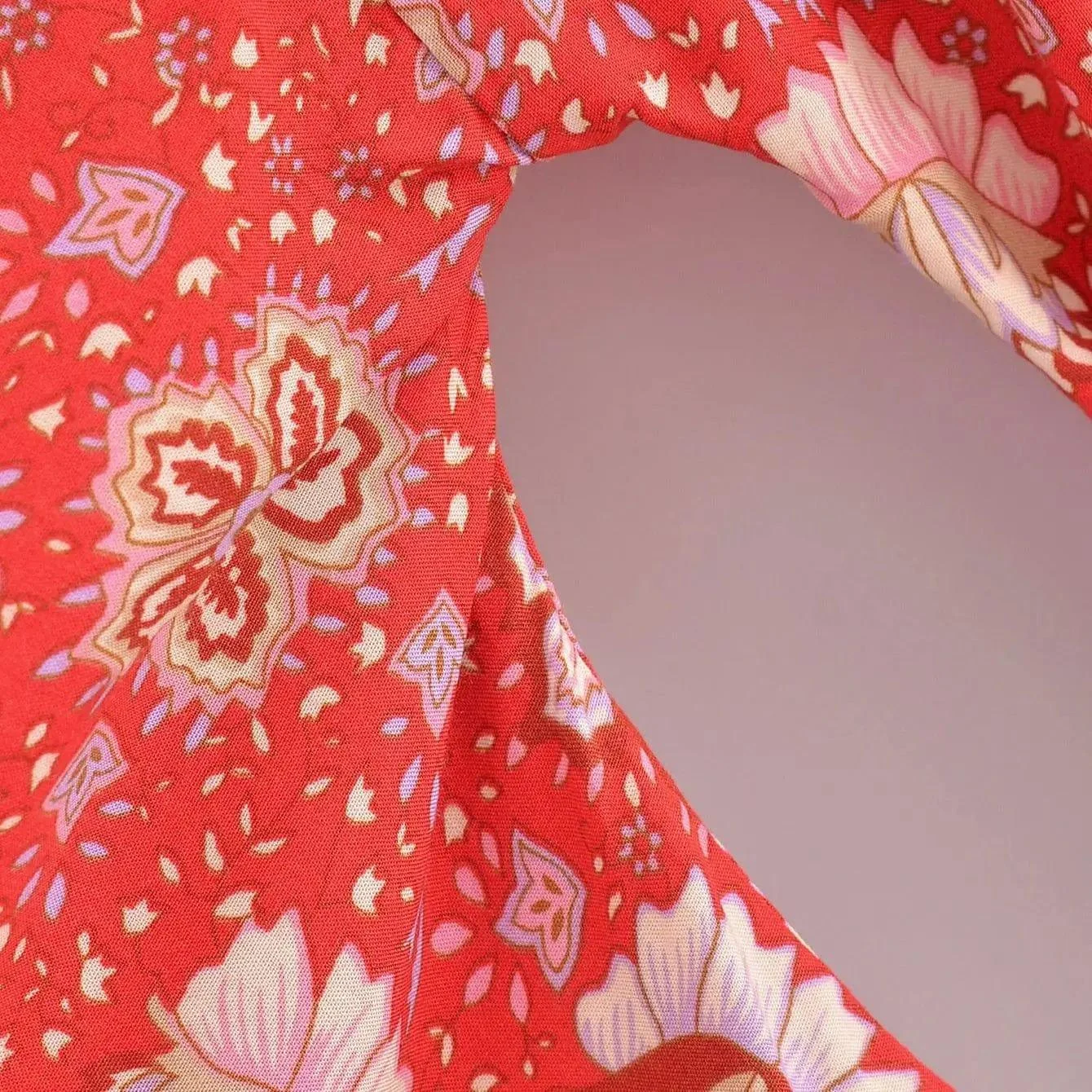 Cadence Floral Kimono In Red - Glova