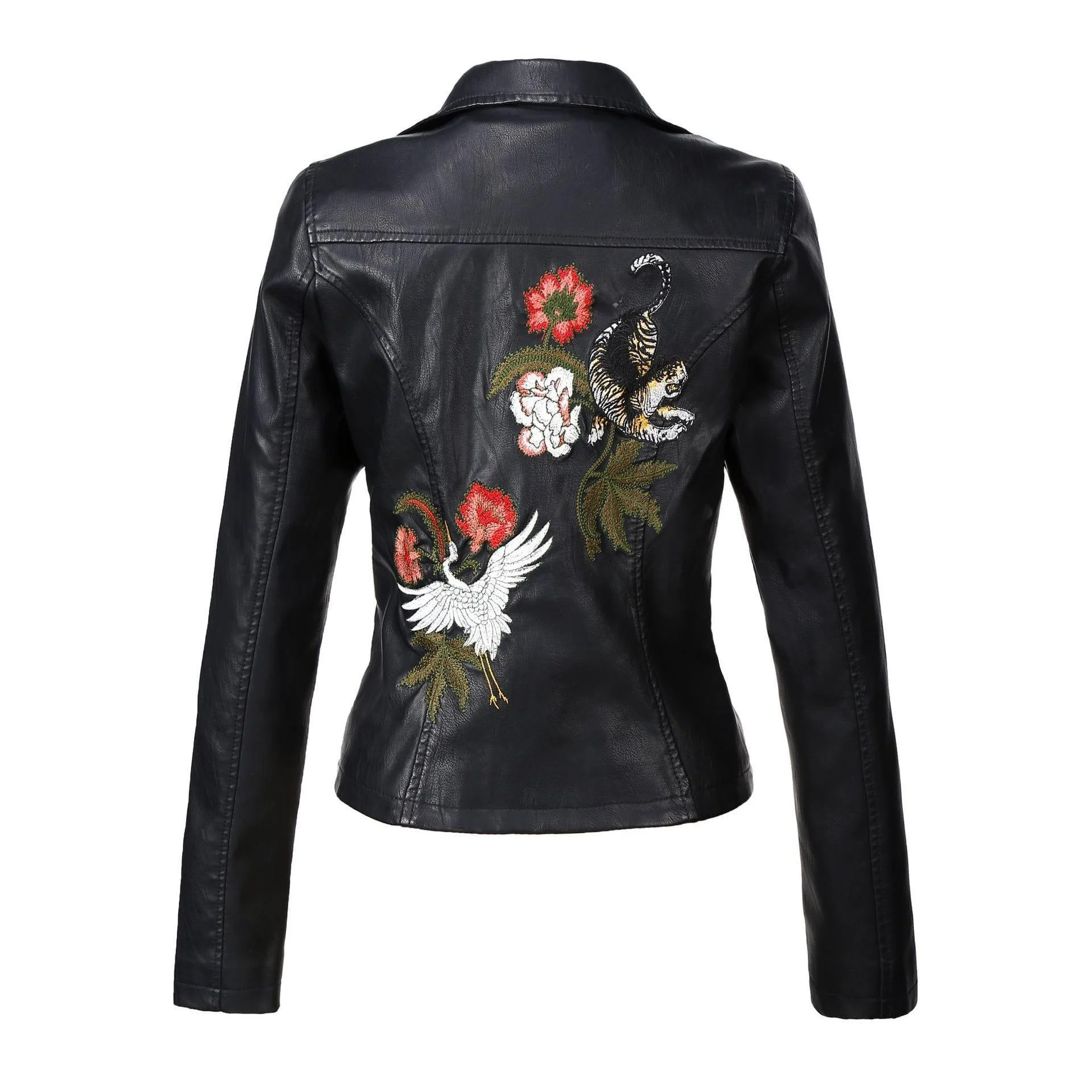 Cadence Vegan Leather Jacket In Black - Glova