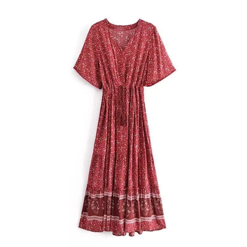 Calia Red Maxi Dress - Glova