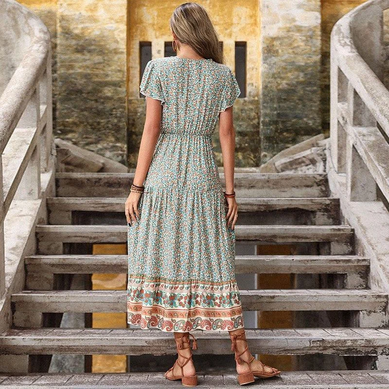 Calliope Boho Maxi Dress - Glova