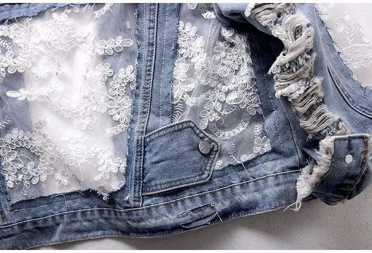 Calliope Lace Denim Jacket - Glova