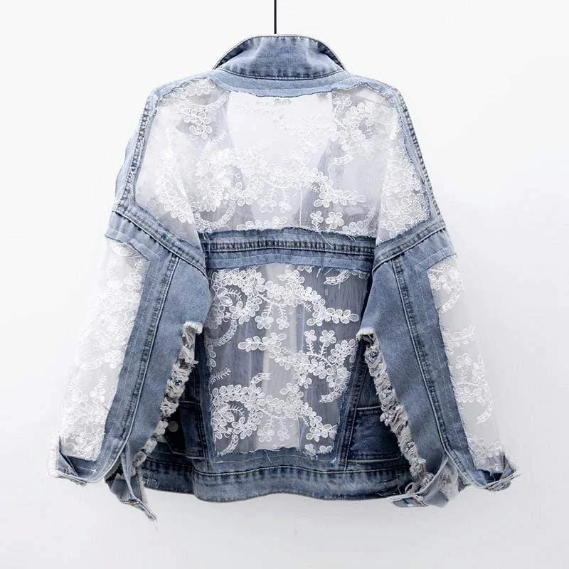 Calliope Lace Denim Jacket - Glova