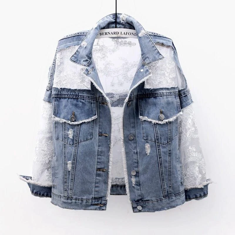 Calliope Lace Denim Jacket - Glova