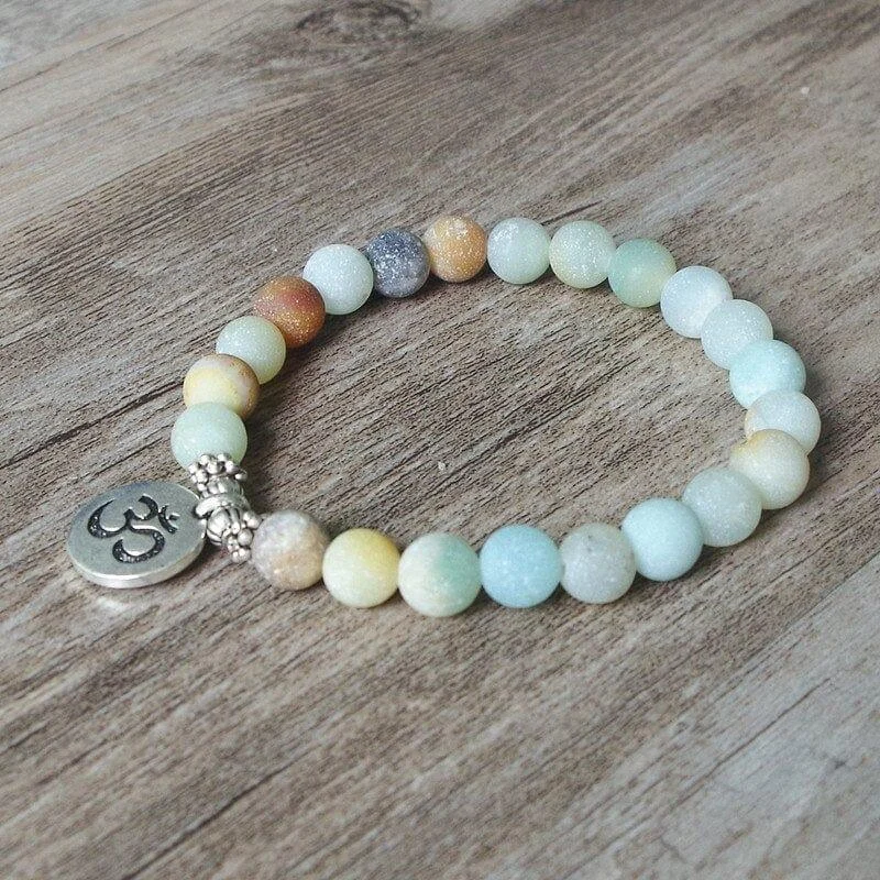 Calm & Soothe Stress Amazonite Bead Bracelet - Glova