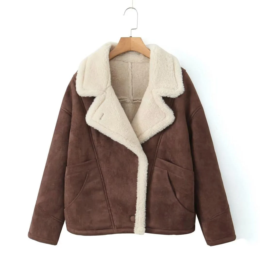 Camelia Oversized Shearling Coat - Glova