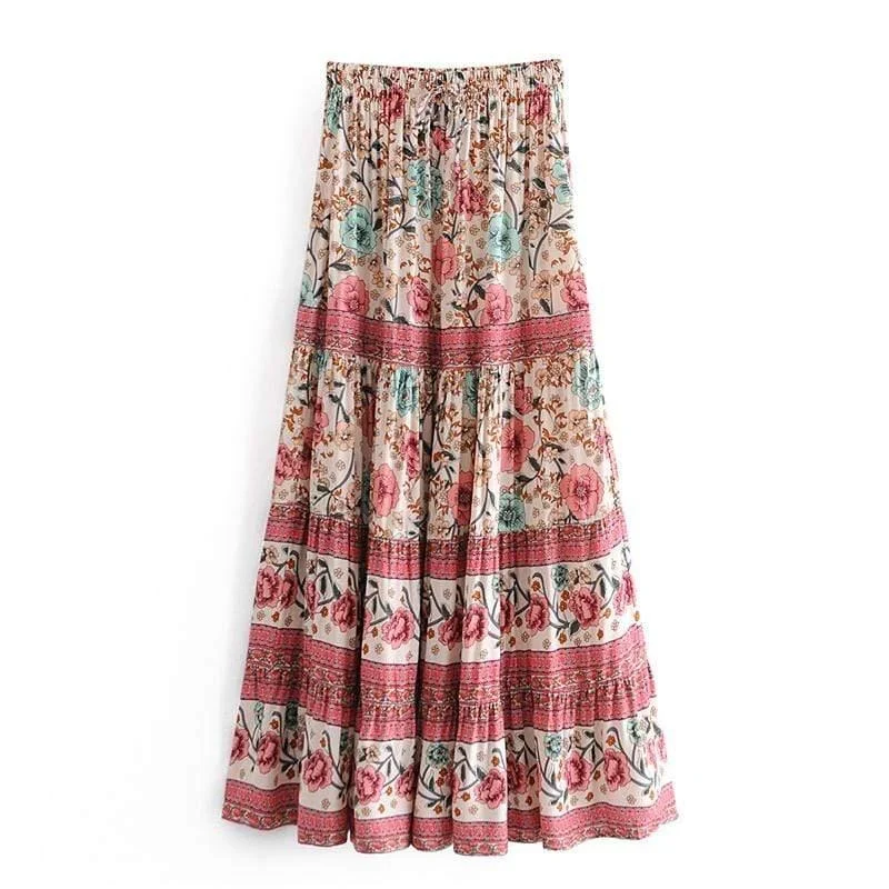 Cande Maxi Skirt in Pink - Glova