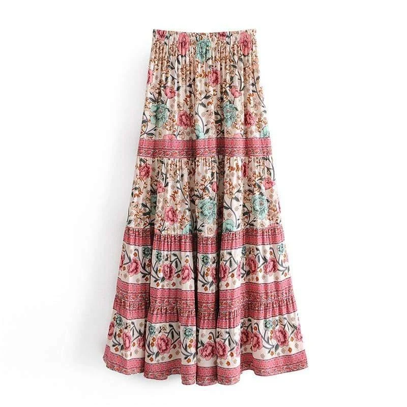 Cande Maxi Skirt in Pink - Glova