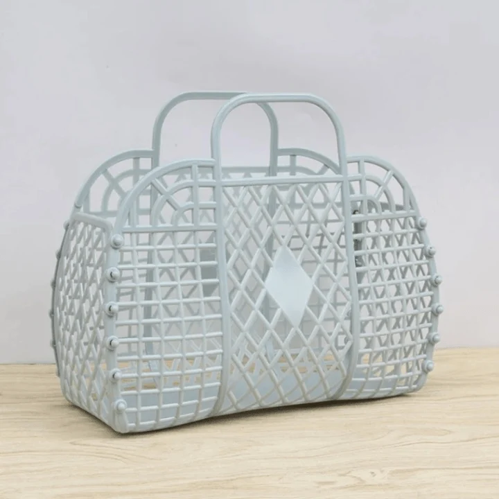 Candy Colors PVC Assembly Mesh Basket Bag - Glova