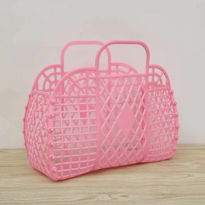 Candy Colors PVC Assembly Mesh Basket Bag - Glova