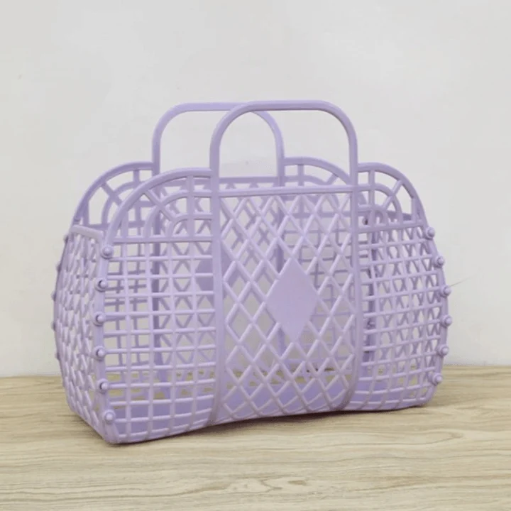 Candy Colors PVC Assembly Mesh Basket Bag - Glova