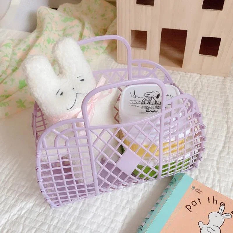 Candy Colors PVC Assembly Mesh Basket Bag - Glova