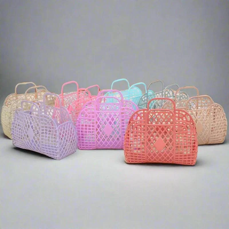 Candy Colors PVC Assembly Mesh Basket Bag - Glova