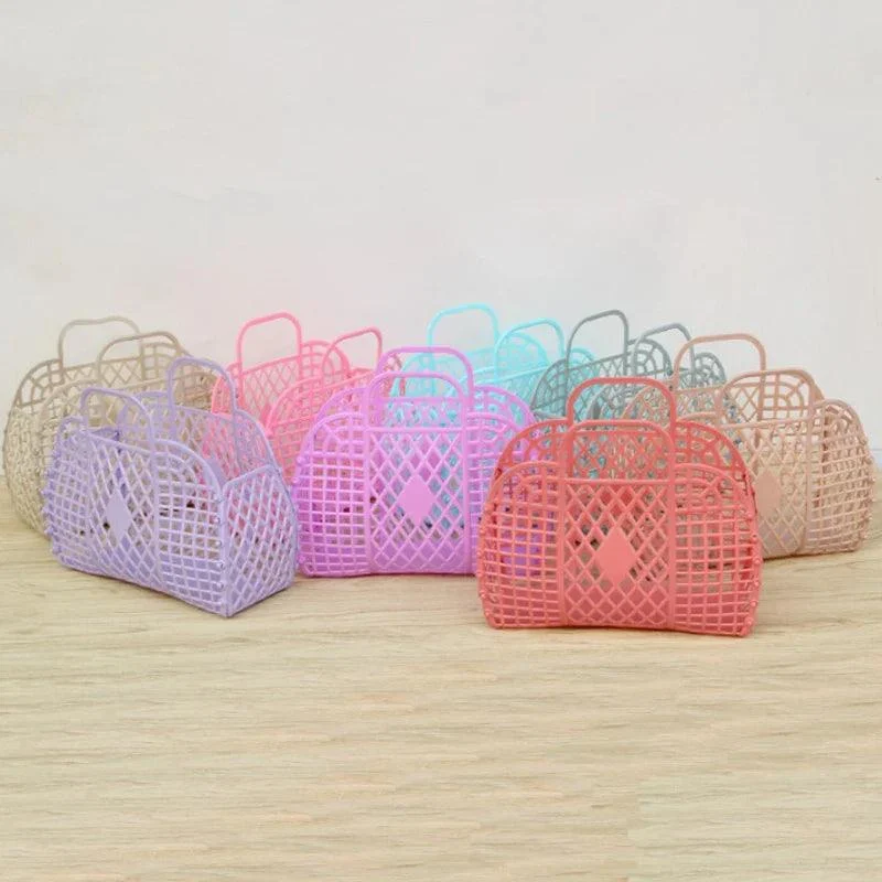 Candy Colors PVC Assembly Mesh Basket Bag - Glova