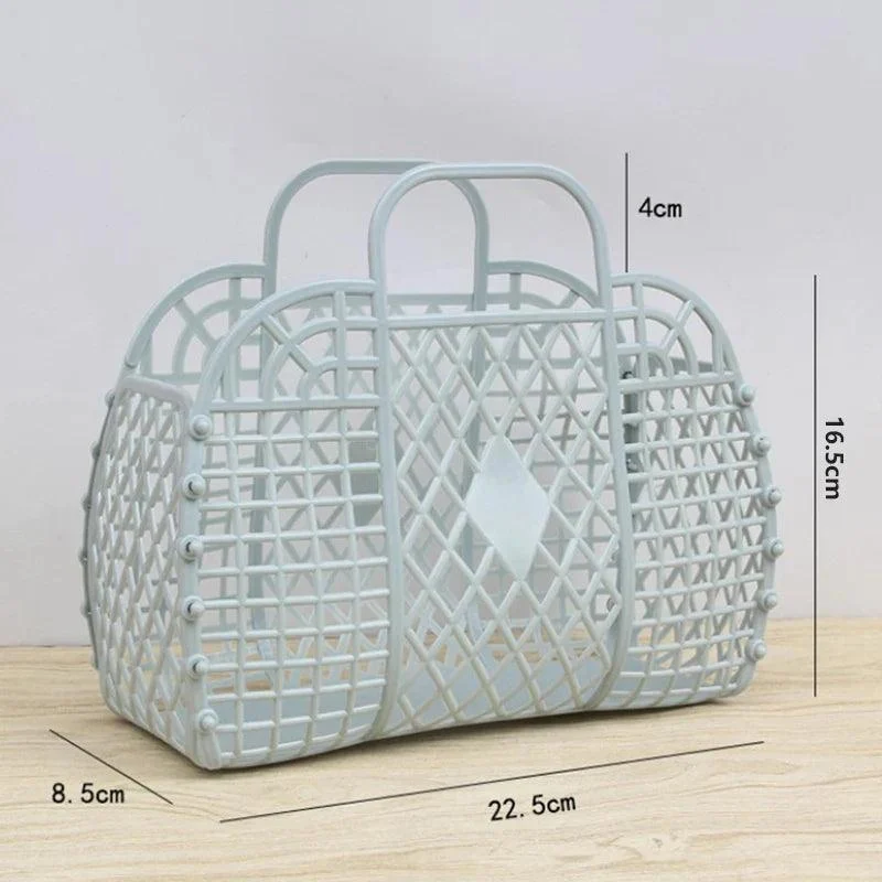 Candy Colors PVC Assembly Mesh Basket Bag - Glova