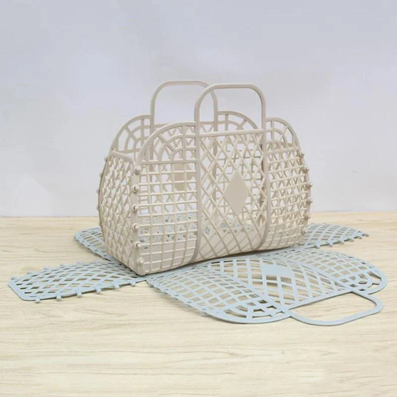 Candy Colors PVC Assembly Mesh Basket Bag - Glova