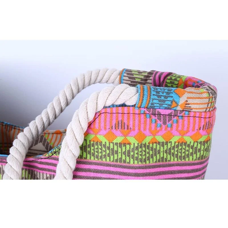 Canvas Striped Shoulder Bag - Glova