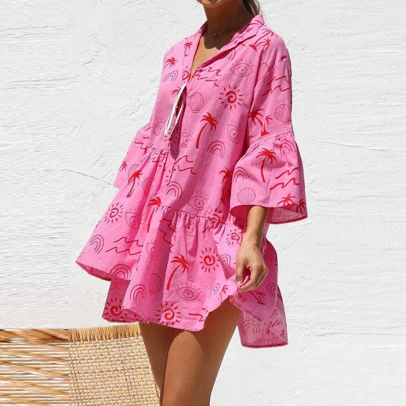 Capri Shirt Mini Dress - Glova