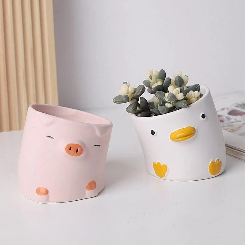 Cartoon Animal Flower Pot - Glova