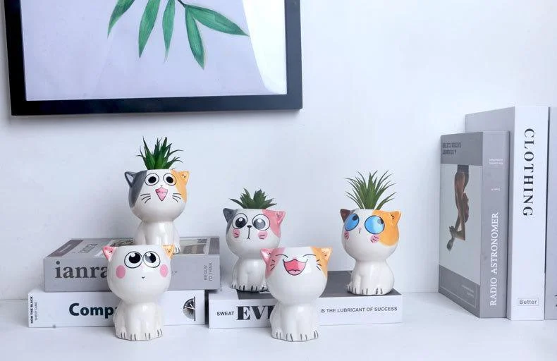 Cartoon Cat Flower Pots - Glova