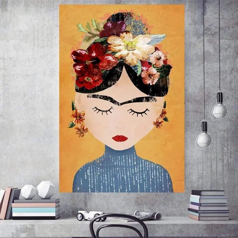 Cartoon Frida Wall Art Canvas - Glova