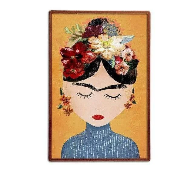 Cartoon Frida Wall Art Canvas - Glova