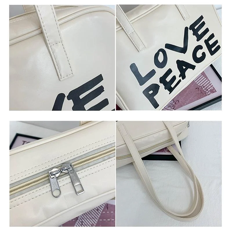 Casual LOVE PEACE Bowling Bag - Glova